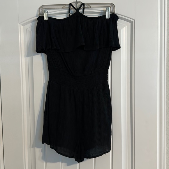 Aerie Black Halter Romper - Picture 1 of 8